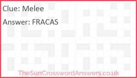define melee|melee crossword clue.